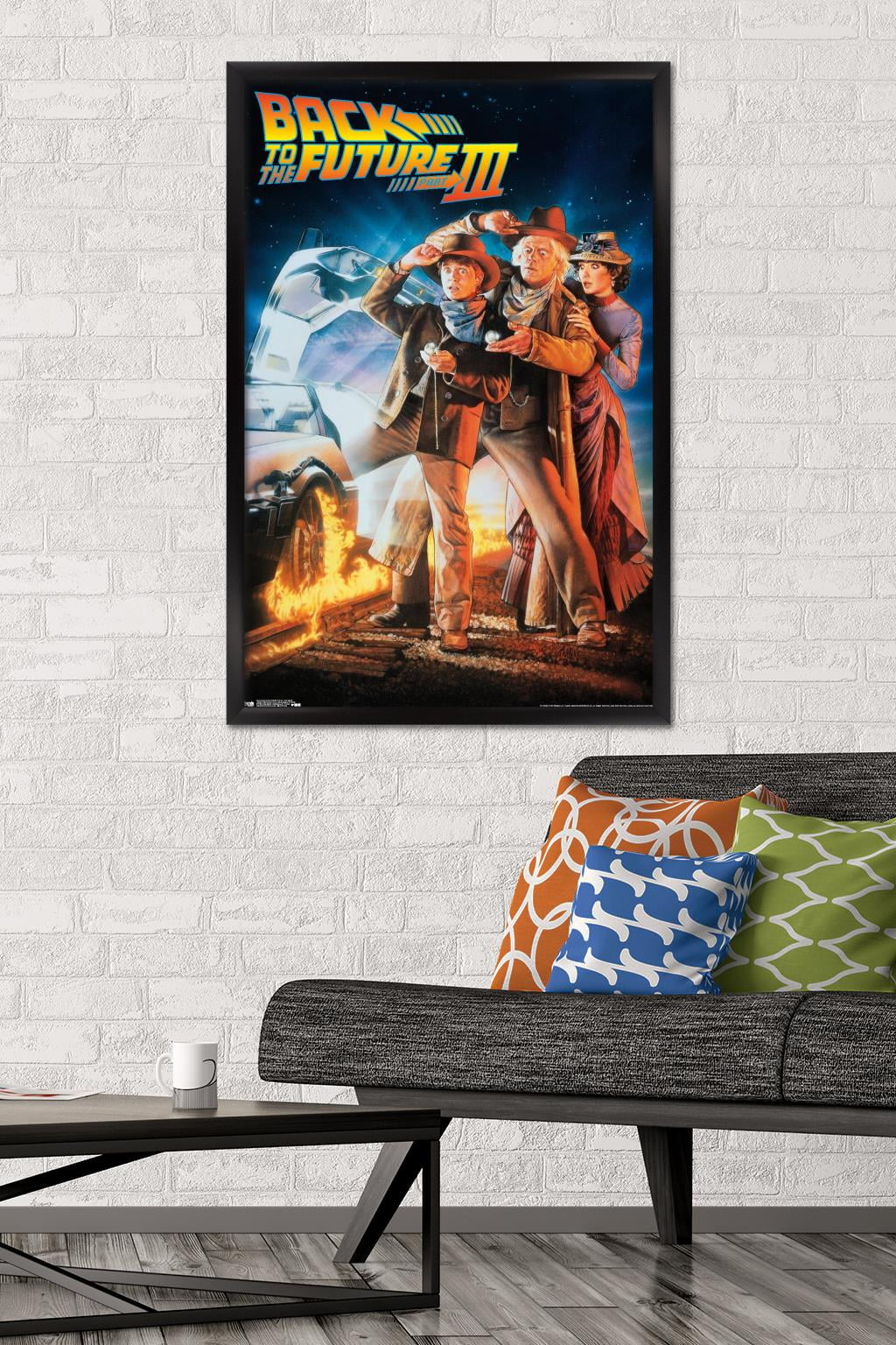 Back to the Future Part III - One Sheet Wall Poster, 22.375" x 34" Framed