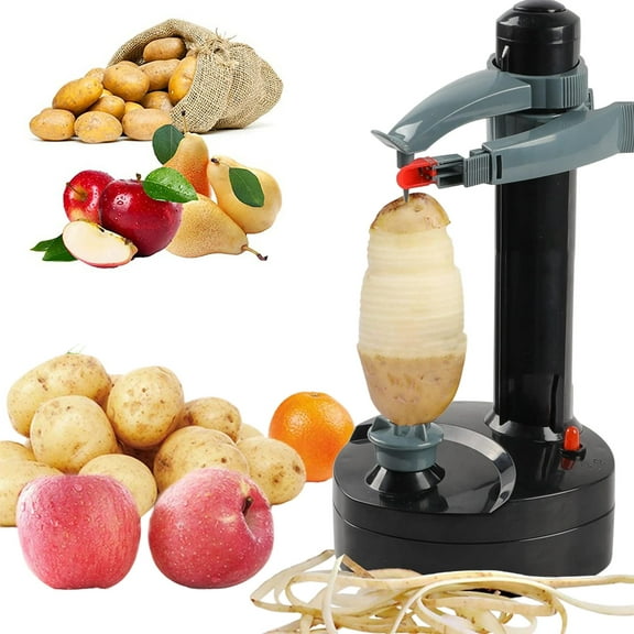 Electric Potato Peeler with Replacement Blades,Stainless Steel Automatic Rotating Fruits Fruit Potato Peeler Vegetables Cutter Apple Paring Machine Kitchen Peeling Tool