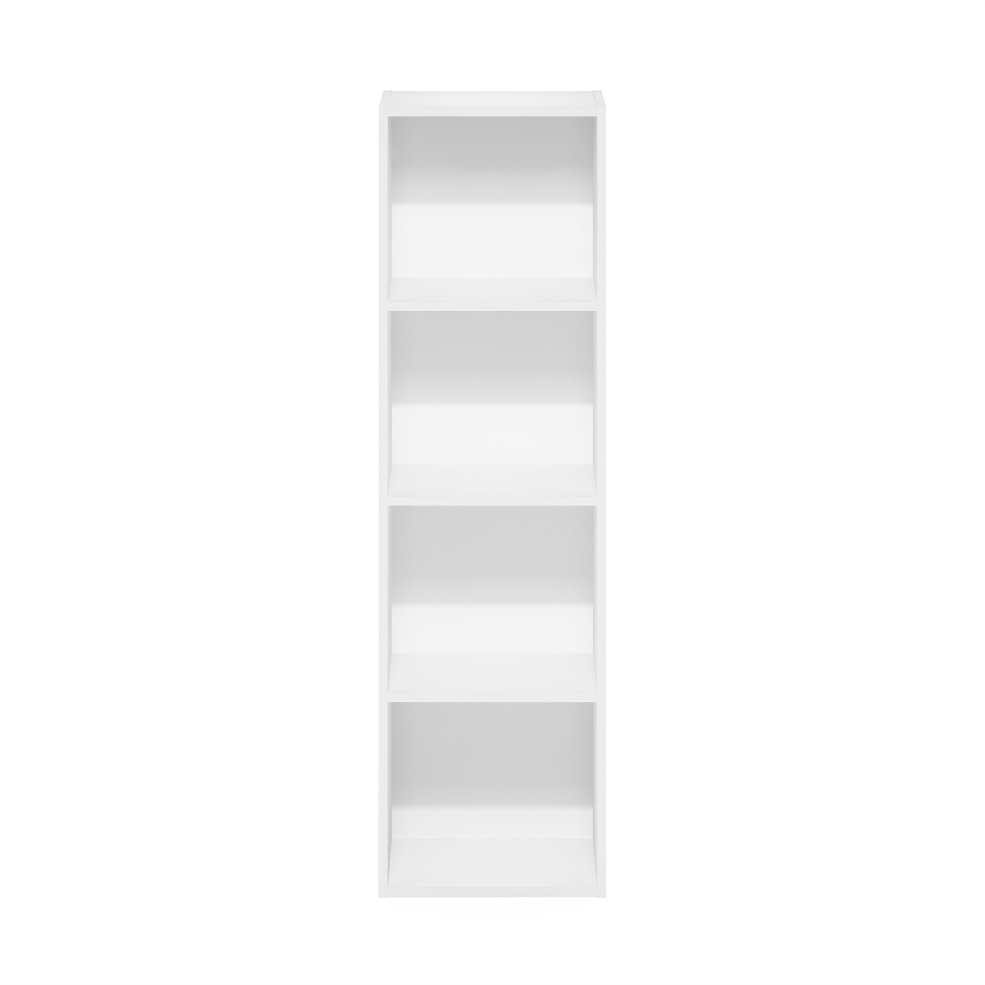Furinno Pasir 5-Tier Sturdy Open Shelf Bookshelf, White - Walmart.com