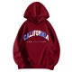 thumbnail image 2 of Gibobby Sudaderas de hombre Sudadera con capucha de forro polar para hombre mezcla de algodón con capucha color liso con cordón(Rojo,G), 2 of 4