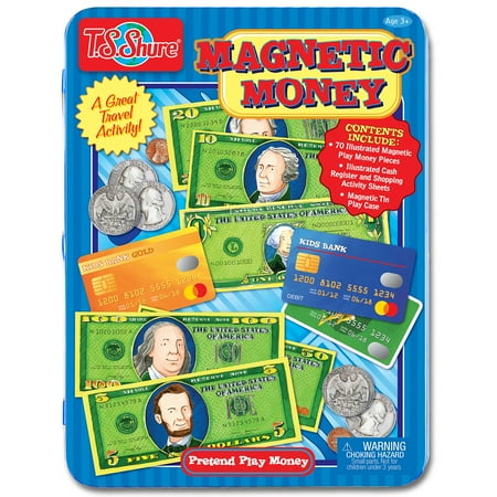 T.S. Shure Pretend Play Money Magnetic Tin Play Set