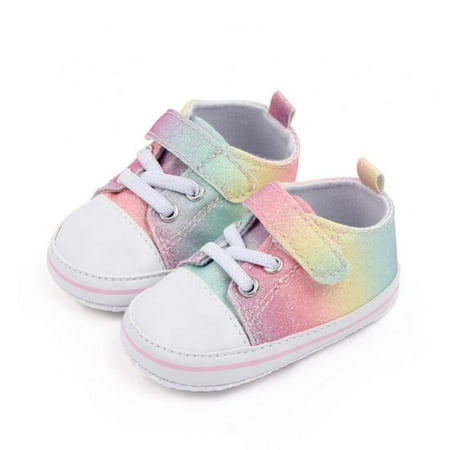 

Xinhuaya 0-18M Newborn Infant Baby Shoes Colorful Canvas Slip-on Sneakers