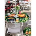 thumbnail image 6 of St. Patrick's Day Table Cloth Round Tablecloth, Cute Gnomes Lucky Shamrocks Green Black Plaid Waterproof Wrinkleproof Table Cover with Umbrella Hole and Zipper for Party/Dining/Patio/Wedding 54 Inch, 6 of 9