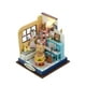 thumbnail image 5 of Kits de casa de muñecas en miniatura hechos a mano, caja de habitación de madera, manualidades, luces LED, regalo fácil Estilo C, 5 of 9