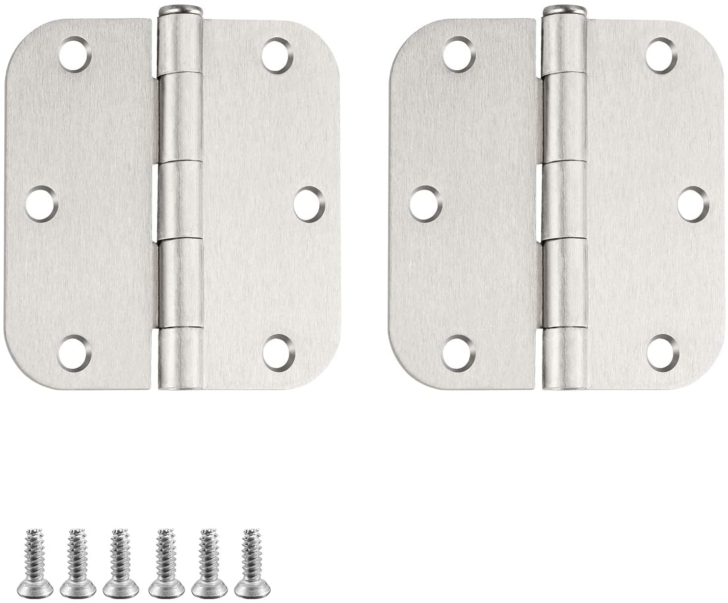 Goldenwarm 24 Pack Brushed Nickel Door Hinges 3.5in x 3.5in BiFold