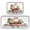 Santa Claus Holding Gifts, variant on 2-Piece Kitchen Rugs Set Non-Slip Mats Carpet Floor for Kitchen, Bathroom (19.7"x27.6" & 19.7"x47.2") Reindeer Pattern