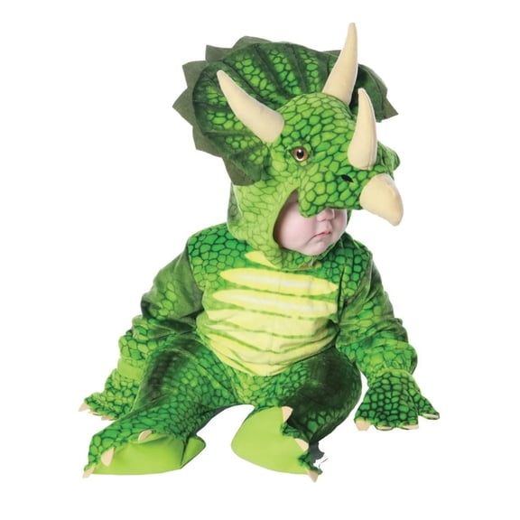 Underwraps Boy's Green Triceratops Dinosaur Costume Baby Girl - L
