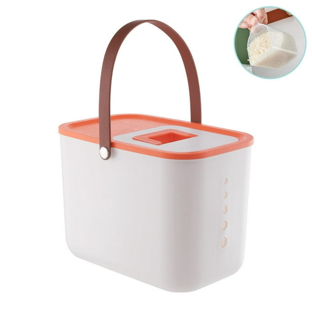 Rice Container Cereal Rice Tank 25kg Container Orange