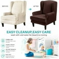 thumbnail image 5 of SHANNA Wingback Chair Slipcover Sofa Furniture Protector 2-Piece Armchair Covers with Seperate Seat Cushion Cover, 5 of 9