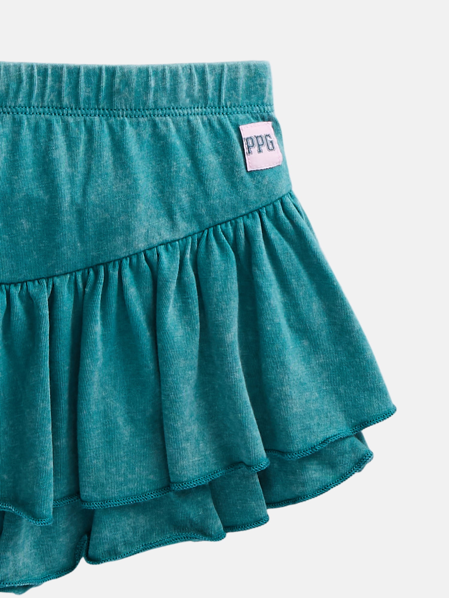 Powerpuff Girls Toddler Girls Washed Graphic Tee with Short Sleeves and Tiered Skort Set, 2 Piece, Sizes 12M-5T