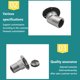 thumbnail image 3 of Speravity Cubierta de barcos de acero inoxidable, relleno de combustible, portátil, anticorrosivo, espejo pulido de 38MM, accesorios modernos de llenado Bombillas para automóviles Speravity VI017806-00B, 3 of 6