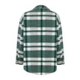 thumbnail image 5 of Azrian Women's Flannel Plaid Shacket Long Sleeve Button Down Shirts Jacket Coats with Side Pockets, 5 of 9
