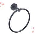 thumbnail image 3 of Wall-Mounted Towel Ring Bath Towel Ring Towel Hanging Rings Bathroom Towel Ring Towel Hooks for Bathrooms Hand Towel Holder Black Towel Hook Decorative Hooks Stainless Steel Metal, 3 of 5
