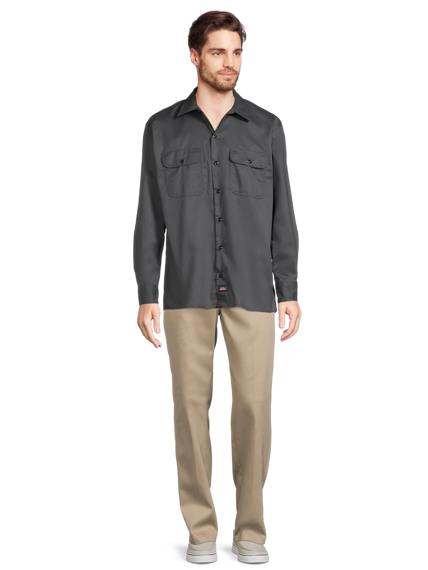 Genuine Dickies Men's FLEX Long Sleeve Work Shirt with Temp Control Cooling