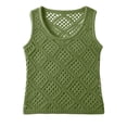thumbnail image 5 of XINXIAOO Women's Summer Crochet Tank Tops Knit Sleeveless Scoop Neck Sweater Vest Boho Hollow Out Cover Ups, Size M, 5 of 5