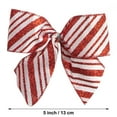 thumbnail image 2 of New Traditions Large Glitter Candy Cane Stripe Ribbon Christmas Tree Topper Bow and 12 Mini Bows, 13 Pieces, 2 of 5