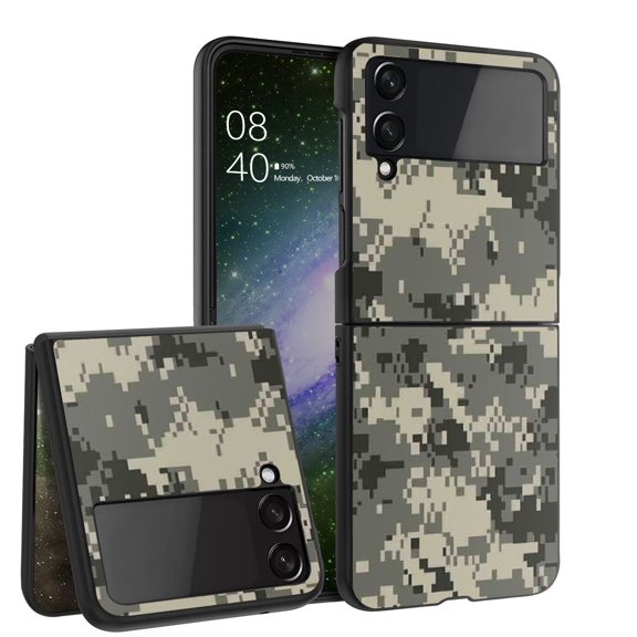ANJ  Hard Protective Printed Case Cover Compatible with Samsung Galaxy Z Flip 4 - Digital Camo
