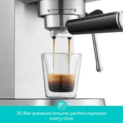Casabrews 20 Bar Espresso Machine with Milk Frother Steam Wand, Stainless Steel Professional Cappuccino and Latte Coffee Machine, New, Silver