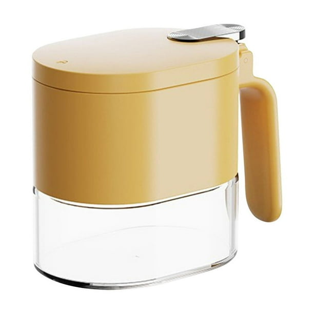 Yhmxh Utensilios de cocina Frascos de vidrio para especias de 380 ml, mini frascos para almacenar condimentos con tapas de aleta para conservar la salinidad del pimiento y el chile en la cocina.