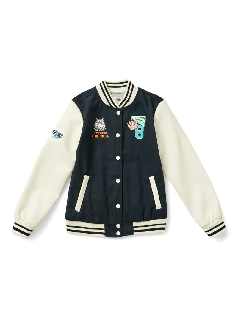 Justice Girls x Stranger Things Varsity Jacket, Sizes XS-XLP