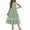 Light Green, variant on Arshiner Girls Summer Maxi Dresses Short Sleeve Casual Flowy Tiered