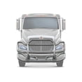 thumbnail image 3 of Kozak Chrome Front Grille Deer Moose Brush Bumper Guard Large Compatible with International PROSTAR (Plastic Bumper) 2008+, 3 of 7