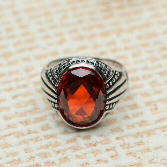 8.25 Natural Certified 925 Sterling Silver Cubic Zirconia Gemstone Ring