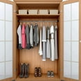 thumbnail image 3 of 4pcs Black 25mm Bright Silver Open Flange Stainless Steel Open Clothes Rack Durable, 3 of 5