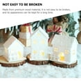 thumbnail image 4 of Tingzi 3Pcs Christmas Village Glowing House: LED Lighted DIY Christmas Figurines Glitter House Wood Christmas Miniature Houses Ornament Christmas Scene Desktop Ornament for Winter Xmas Holiday Party, 4 of 9
