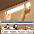 thumbnail image 5 of 8 Inch LED Rechargeable Motion Sensor Light Cabinet Lights Wireless Stick Night Safe Light Bar Auto-Off Indoor for Pantry, Closet, Kitchen, Bathroom - Battery Operated Magnetic Adhesive Cabinet Light, 5 of 5