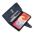 thumbnail image 6 of Allytech Samsung Galaxy A04e Wallet Case with Zipper Pocket, Luxury PU Leather Flip Cover with Card Slots & Wrist Strap, Shockproof Kickstand Magnetic Buckle Protective Case for Women Men, Blue, 6 of 15
