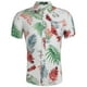 thumbnail image 1 of Blusa de camisa de manga corta con solapa de moda informal con patrón estampado para hombre Pompotops oipoqjl47129, 1 of 8