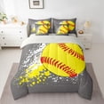thumbnail image 2 of Castle Fairy Teens Baseball Gamer Twin Bedding Sets,Graffiti Splash Bedding Comforter Set, 2 of 8