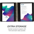 thumbnail image 5 of Samsill MP32300 3 Ring Mini Storage Binders, 1 Inch Round Ring Black - 6 Pack, 5 of 10