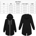 thumbnail image 3 of Dxzfnsa Long Hoodies for Women Zip Up Lightweight Comfort Long Sleeve Oversized Sweatshirt Fall Fashion Fleece Jackets with Pockets S-2XL, 3 of 9