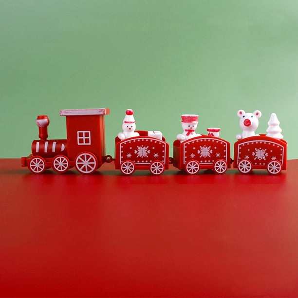 Juego de tren de Navidad exquisito adorno de Navidad juguete niños adultos regalo decoración del hogar