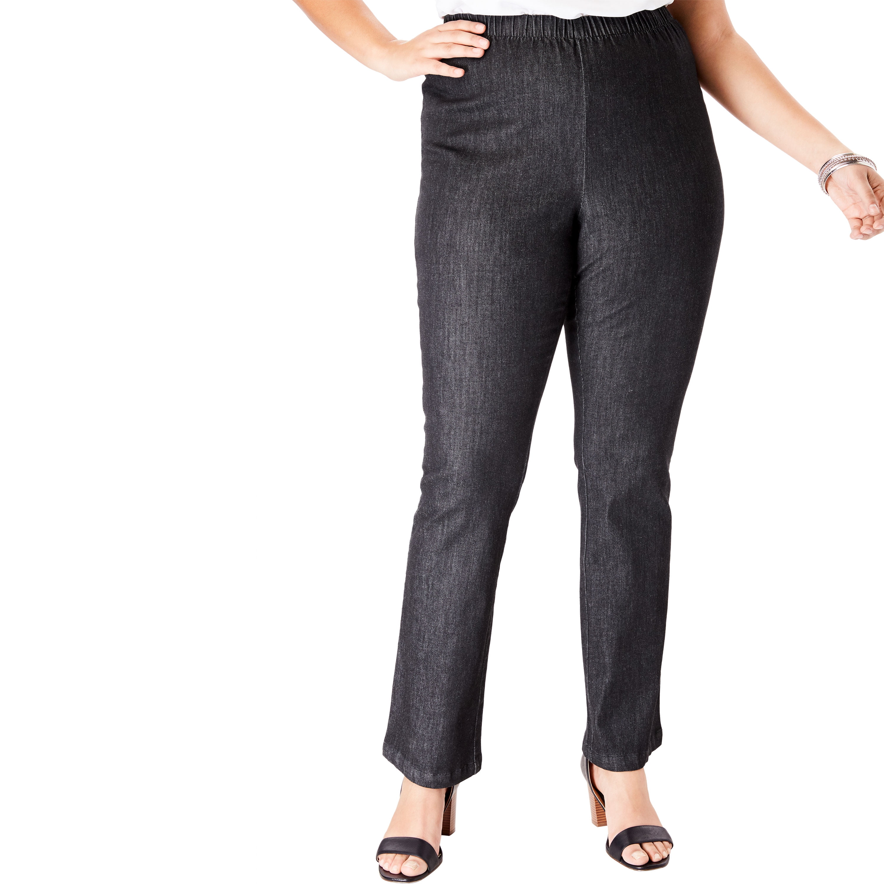 pull on stretch straight leg jeans