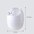 thumbnail image 5 of Walbest Mini Waste Bin Multifunctional Reusable Desktop Trash Can Lovely Cartoon Animal Garbage Storage Basket, Mini Wastebasket Rubbish Storage Bin Garbage Organizer, 5 of 7