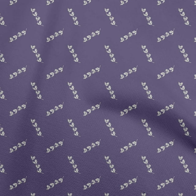 oneOone Rayon Violet Fabric Floral Sewing Material Print Fabric By The Yard 56 Inch Wide