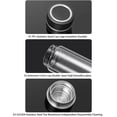 thumbnail image 3 of Cateissary Botella de agua de vidrio, portátil, de Color sólido, transparente, a prueba de fugas, termoaislante, taza para beber, regalo con infusor de Teteras Negro Cateissary HA080623-01, 3 of 6