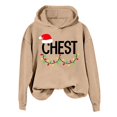 thumbnail image 2 of Christmas Sweatshirts for Women Women'S Chest Nutty Print Christmas Shirt Long Sleeve Casual Loose Tops Womens Hoodie Khaki S, 2 of 4