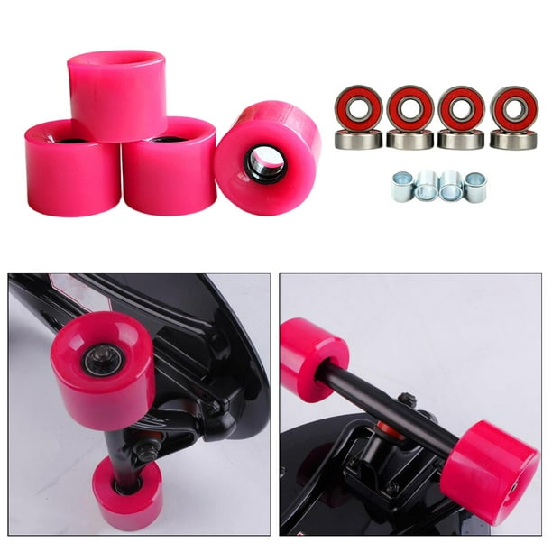 Paquete de 4 ruedas de patines de ruedas duraderas, con rodamientos instados Ruedas de patines de ruedas para exteriores para patinetas de doble hil DYNWAVEMX Ruedas de skate