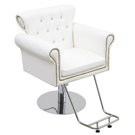 Barberpub Classic Hydraulic Barber Chair Styling Salon Beauty Equipment 8899 White