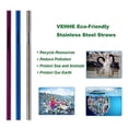 thumbnail image 5 of Metal Straws Stainless Steel Straws 8 Set Reusable Drinking Rainbow Straws with Cleaning Brush for Tumblersprimary color, 5 of 5
