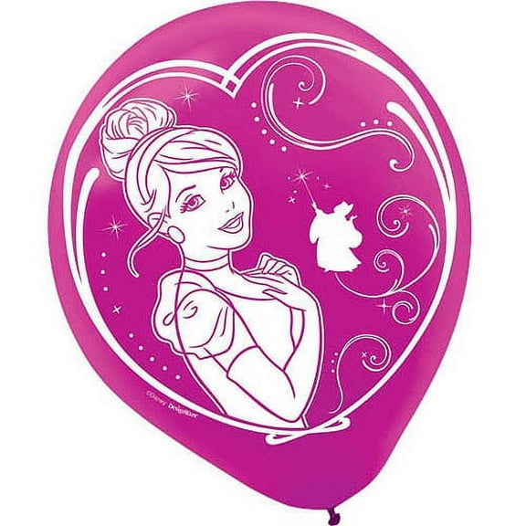 Cinderella 'Sparkle' Latex Balloons (6ct)