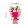 thumbnail image 3 of Set de regalo ramo de flores de carnel con jabón de rosa artificial - Mini arreglo floral simulado, decoración aromática duradera, regalo romántico para mamá o esposa, 3 of 6