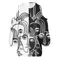 thumbnail image 5 of Camisas Para Mujer Camisetas de Gran Tamaño Manga Larga Camisa Estampado Hombro Jersey Blusa Media Manga Cremallera Impreso Tops Odeerbi ODB136151, 5 of 5