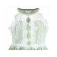 thumbnail image 5 of Girls Dress Green Halter Princess Lace Pleated Formal Party Wedding 8 Years, 5 of 8