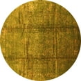 thumbnail image 1 of Ahgly Company Indoor Round Oriental Yellow Industrial Area Rugs, 5' Round, 1 of 4