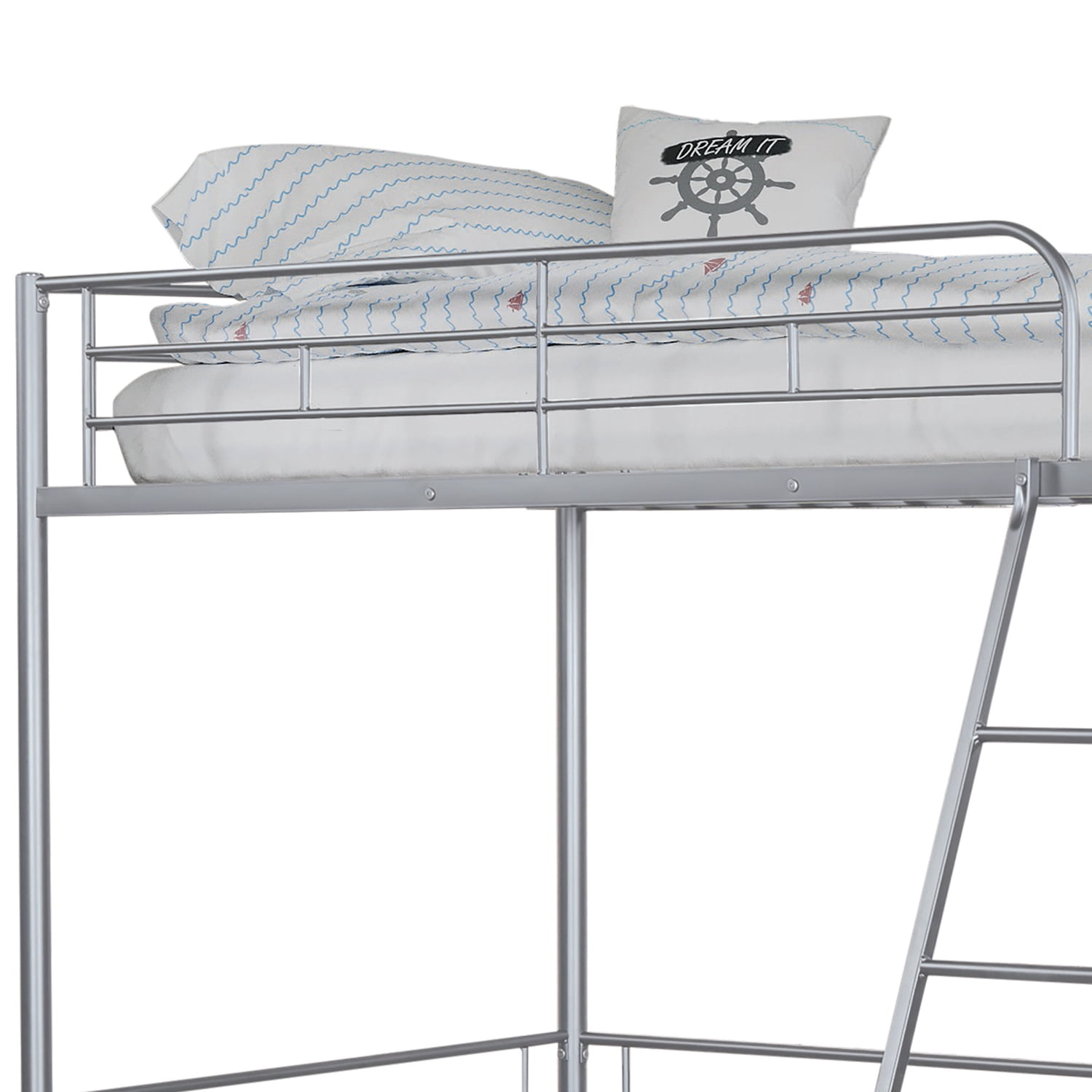 Furniture of America Amelia Kids Silver Twin Loft Bed